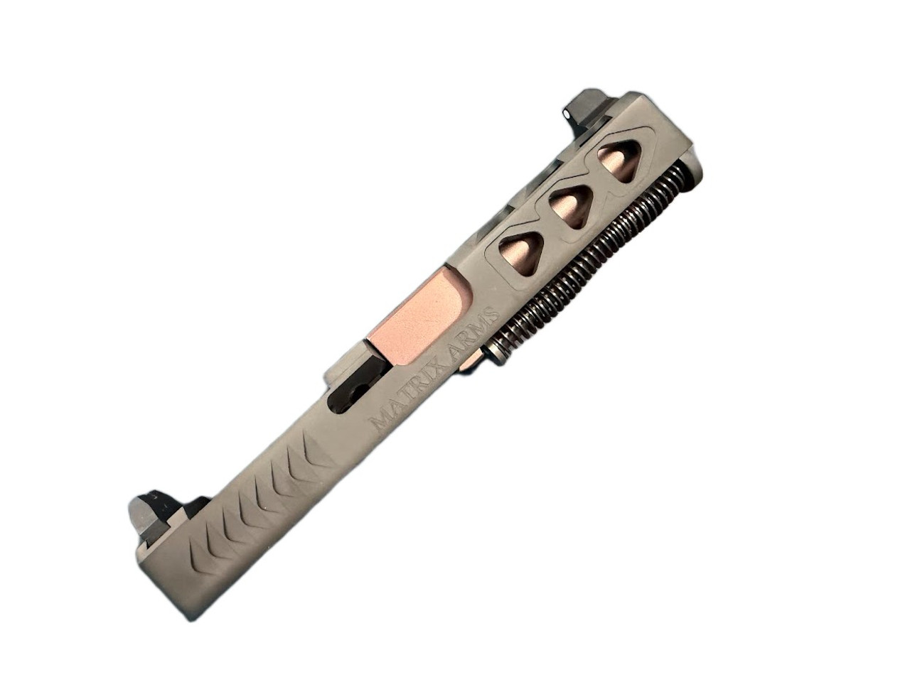 Complete Assembled Matrix Arms Arrow G19 RMR Slide Tall Sights Rose Gold Barrel - Image 2