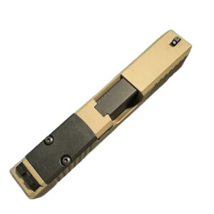 Complete FDE Front and Rear Serrated Chamfered RMR Slide for Glock 26 Gen 3-4